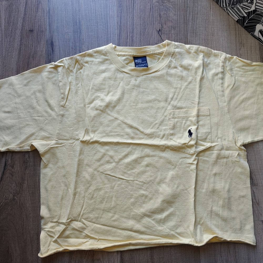 Polo by Ralph Lauren Men's Light Yellow Short Sleeve Tee